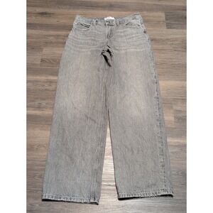 GARAGE DENIM Low Rise Baggy Wide‎ Leg Jeans Gray Size 25